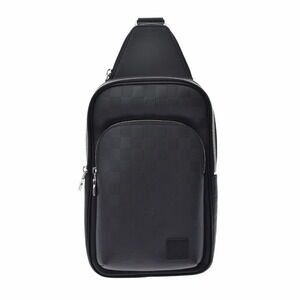 Louis Vuitton Damier Infini Avenue Sling Bag Black Leather Body